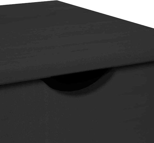 Συρταριέρα Γραφείου από Μασίφ Ξύλο Μαύρο 34x39x65.5cm