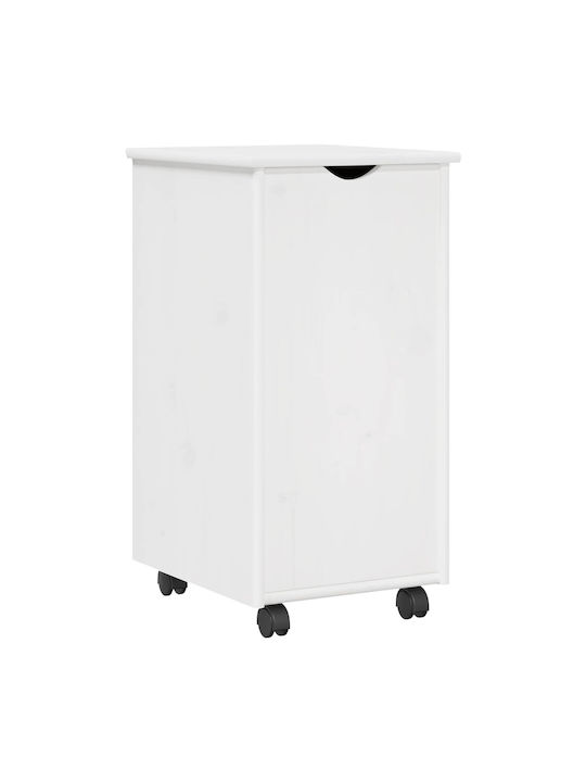 Office Drawer Made of Solid Wood White 34x39x65.5cm