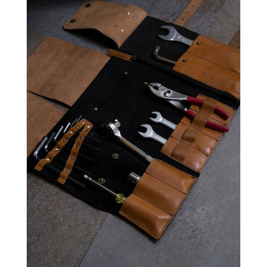 Trip Machine Εργαλειοθήκη Μοτοσυκλέτας Black / Vintage Tan σε Μαύρο Χρώμα