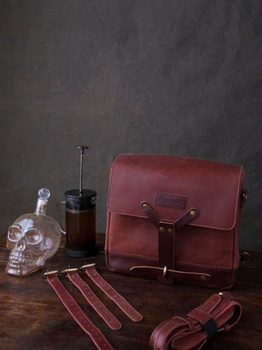 Tripmachine Reitrucksack Messenger Bag Kirsche Rot