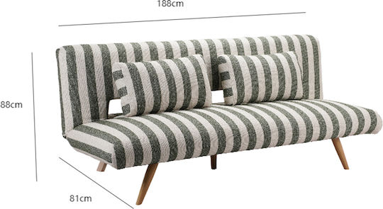 La Spezia Τριθέσιος Καναπές Κρεβάτι Off White 188x81x88εκ.