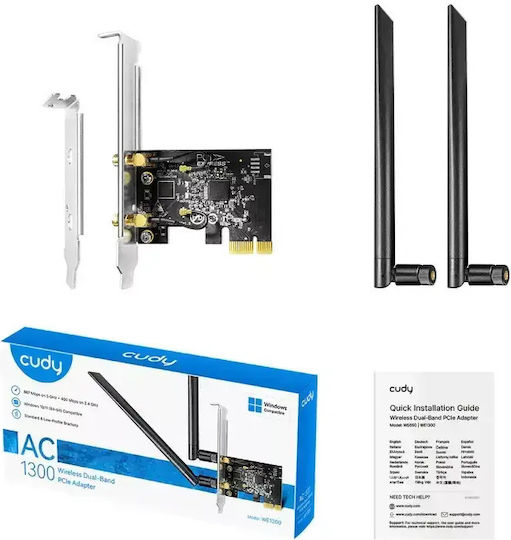 Cudy We1300 Двуобхватна PCI-e 867 400 Mbps PCI-we1300