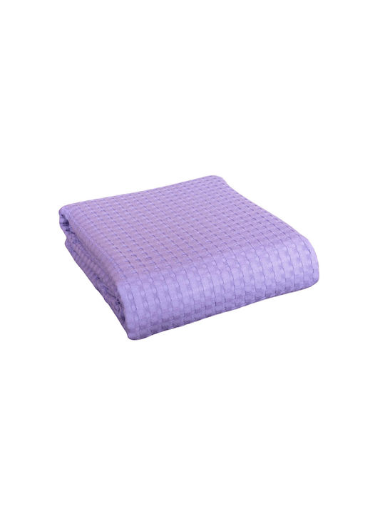 Nima Habit Decke Piqué Moni 160x240cm Flieder