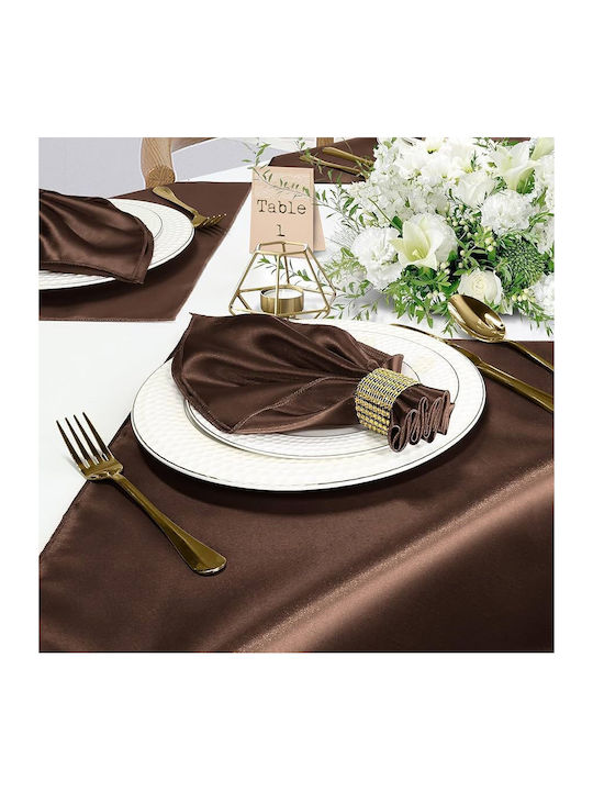 Kotonia Home Set 10 Bucăți Șervețele De Bumbac Culoare Ciocolată Închisă 45x45 cm