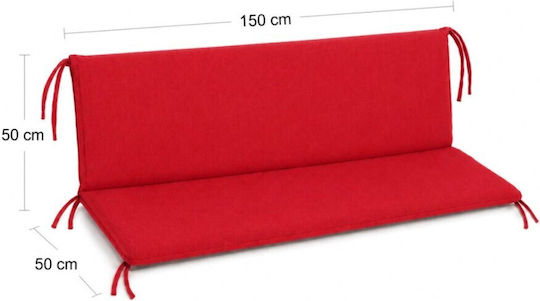 Pucioasa Garden Chair Cushion with Backrest Burgundy 50x150cm