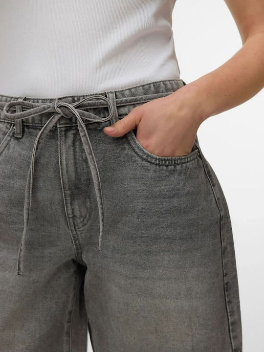 Pantaloni Scurți Din Denim Pentru Femei Gri Deschis