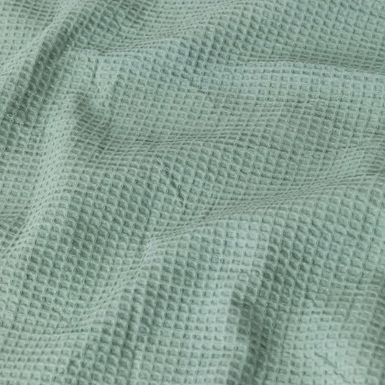Borea Waffle Decke Piqué Übergröße 230x260cm Hellgrün