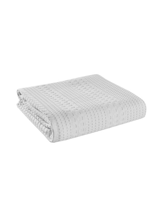 Beauty Home Pique Blanket Double 230x240cm White 1995PIYUD-white