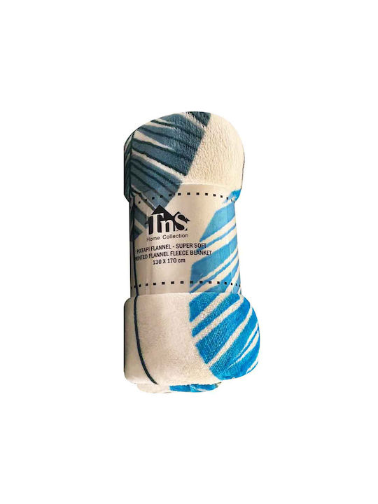 TnS Pătură Super Moale Polar Fleece Simplă 150x220cm Alb