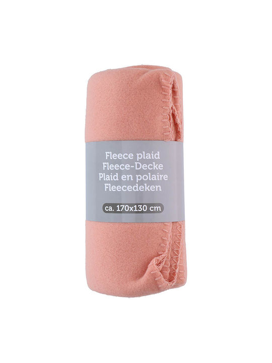 Pătură Fleece Simplă 170x130cm Coral