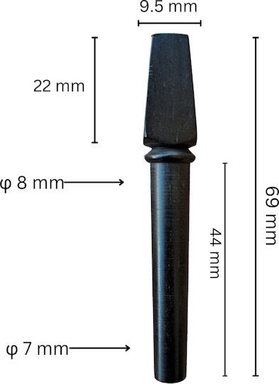 Kanun Key Ebony Parician Eye