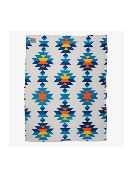 Bee. Unusual. Normal Gets You Nowhere Κουβέρτα Sherpa Καναπέ 127x152εκ. Off White/blue