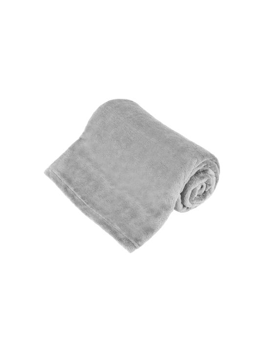 Teesa Κουβέρτα Fleece Μονή 150x200εκ. Grey