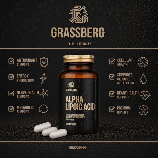 Grassberg Алфа Липоева Киселина Специална Хранителна Добавка 60 Капсули