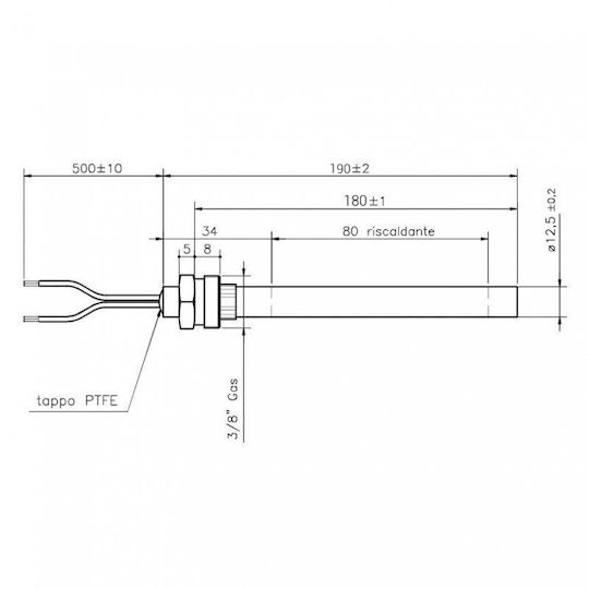 Отоплителна Устойчивост За Пелетна Печка Burnit Ecospar Mcz Palazzetti Edilkamin Дължина 190mm 350w X2