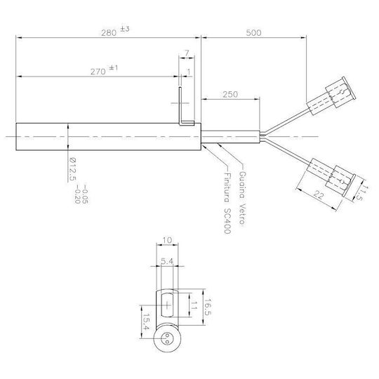 Heizelemente Für Pelletofen Edilkamin Länge 280mm 470w X2