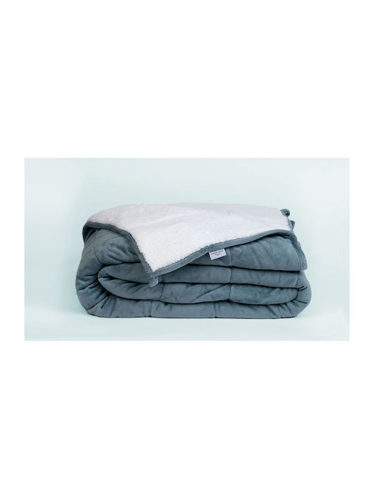 Nordic Paradise Κουβέρτα Βαρύτητας Sherpa Μονή 150x200εκ. Gray Color