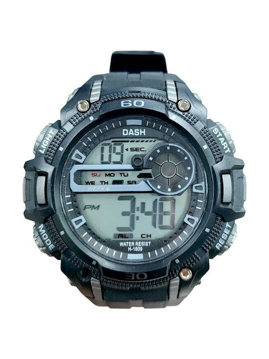 Battery Watch with Rubber Strap