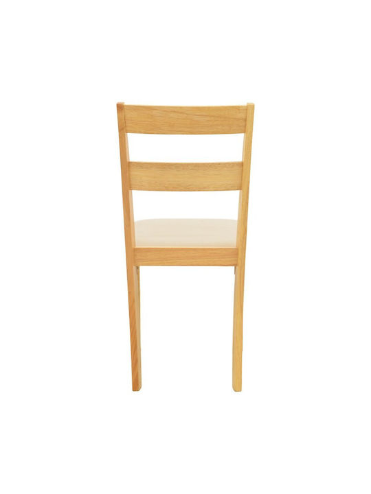 Dallan Wooden Dining Chairs Natural Shade 2pcs 40x47.5x89cm