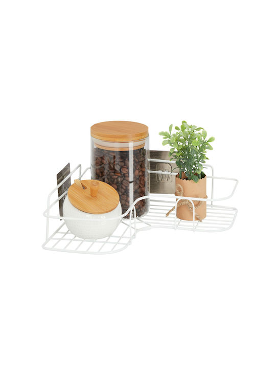 Relaxdays Wall Metal Shelf 26x26x5.5 cm White