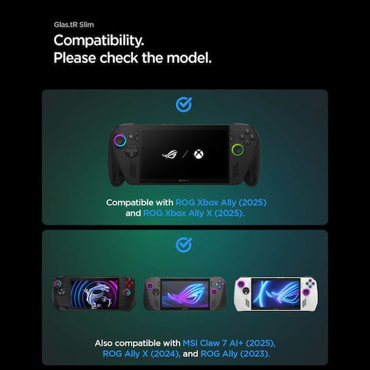 Glas.tr Slim Προστασία Οθόνης για Asus ROG Ally / Asus ROG Ally X 2023-2025 / MSI Claw 7 AI⁺
