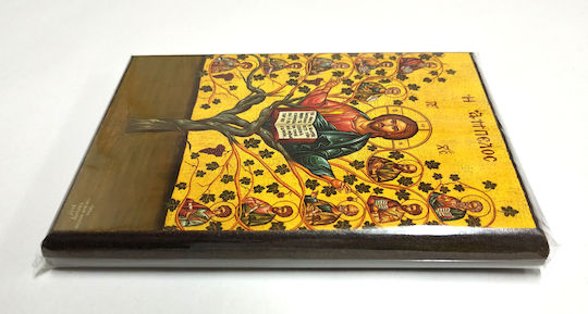 Jesus Christ Die Rebe Bild Rahmen Kategorie Papier Krn Nr 0 Abmessung 10,0cm x 14,0cm Heiligenikonen Holz Mdf S&K Byzantinische Ikonen
