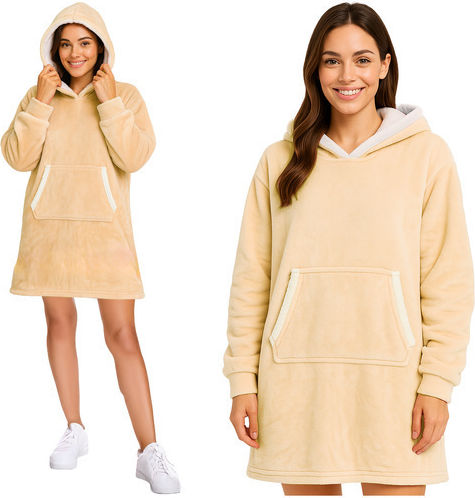 Κουβέρτα με Μανίκια 88x80εκ. Beige