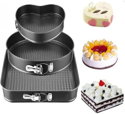 5Five Formă Pentru Tort Inimă Din Oțel Inoxidabil Cu Bază Detasabilă 28x26cm 3 Bucăți