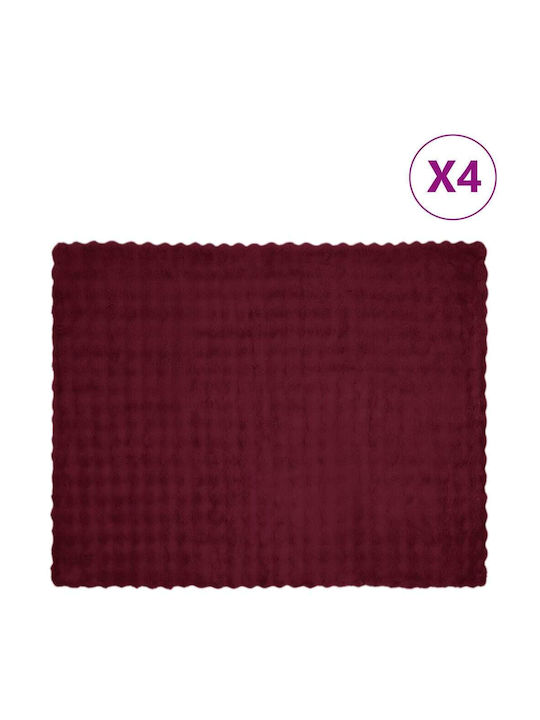 vidaXL Pelzige Decke Couch 130x150cm Türkis Rot