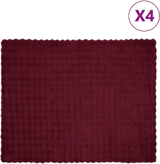 vidaXL Κουβέρτα Γούνινη Καναπέ 130x150εκ. Βεραμάν, Κόκκινο