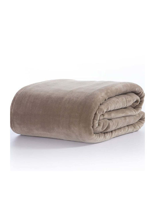 Nef-Nef Homeware Cosy Blanket Fleece Double 220x240cm Beige