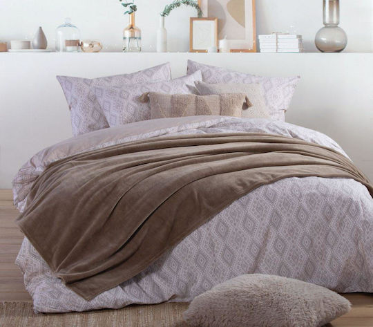 Nef-Nef Homeware Cosy Одеяло Полар Υπέρδιплο 220x240см Бежово
