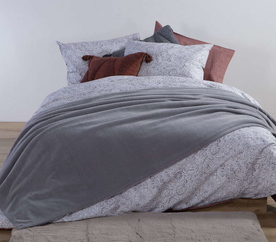 Nef-Nef Homeware Cosy Κουβέρτα Fleece Μονή 160x220εκ. L.Grey