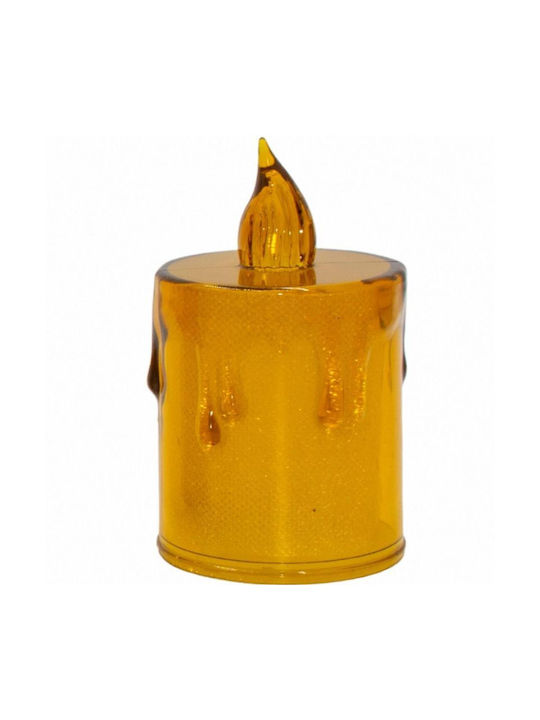 Lumânare Decorativă 8 Cm Chihlimbar Alb Cald 1 Led Alb
