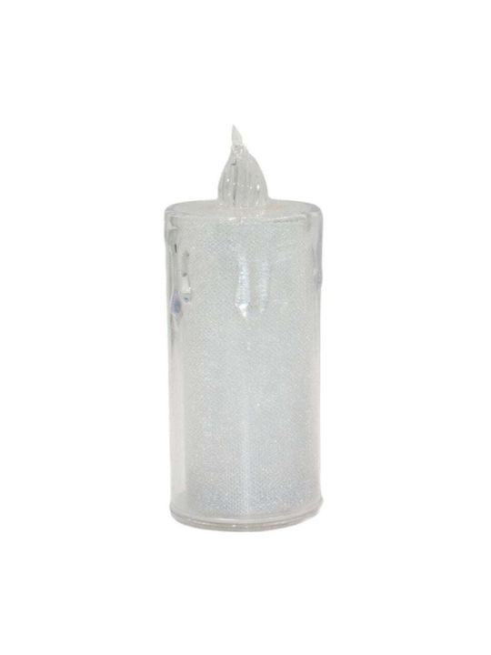 Decorative Candle 3 Pcs Transparent Warm White 1 Led White