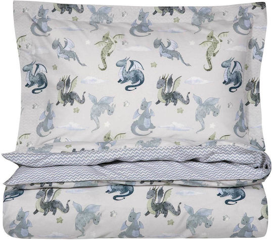 Greenwich Polo Club 8863 Kids Duvet Cover Set Single with Pillowcase Cotton Beige 160x240cm