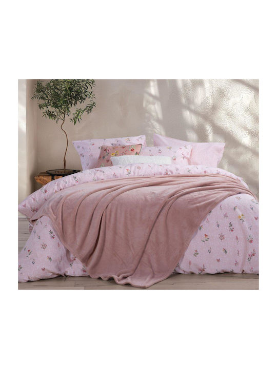Nef-Nef Homeware Cosy Κουβέρτα Fleece Μονή 160x220εκ. Pink