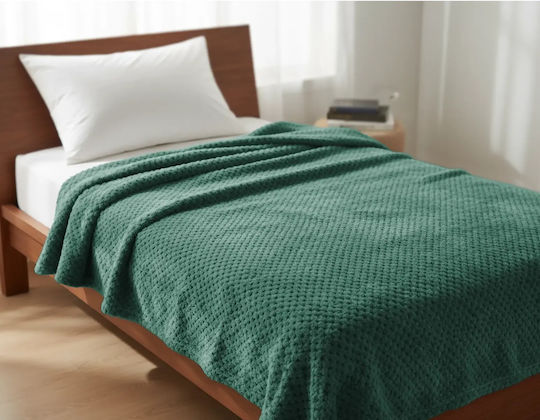 Family Enterprise Velvet Single Blanket 160x220cm Green