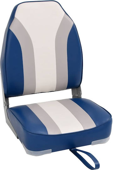 Boat Chairs Folding 2 Pieces High Back 3284303 Blue