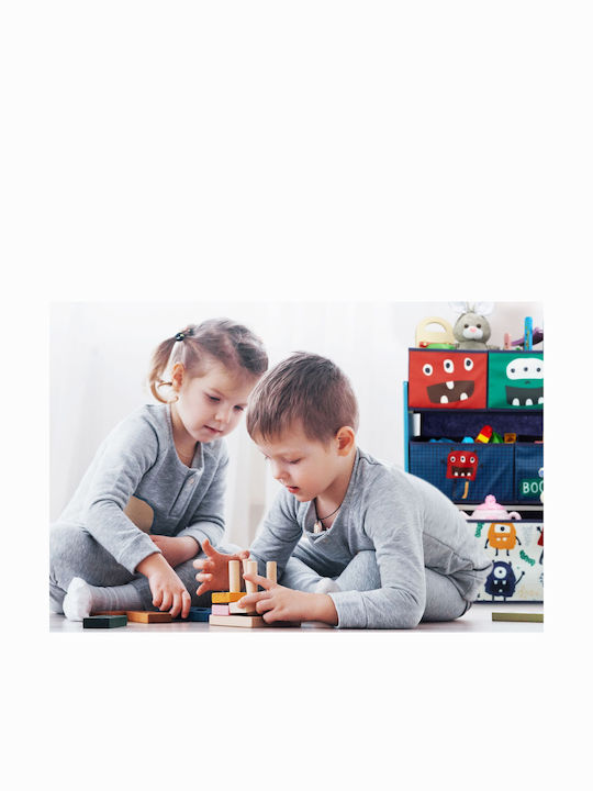 Relaxdays Foldable Fabric Blue Toy Storage Box 70x92.5x30cm