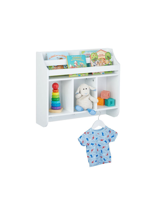 Boden Bücherregal Holz Weiß 51.5x60cm Boden Bücherregal Holz Weiß 51.5x60cm