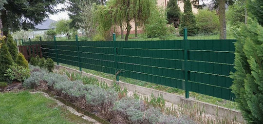 Set Benzi Decorative Gard Împrejmuire Zola 25 Cleme Durabil Pvc 450g/m2 19 X 3500 Cm Verde