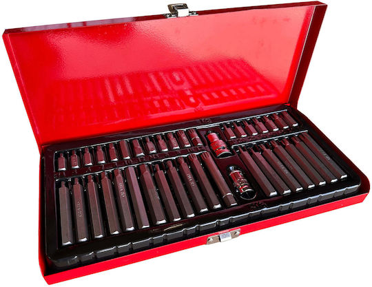 Set Vârfuri Allen Torx Xzn Hex Spline Cutie Metalică 40 Bucăți Gebo Tools