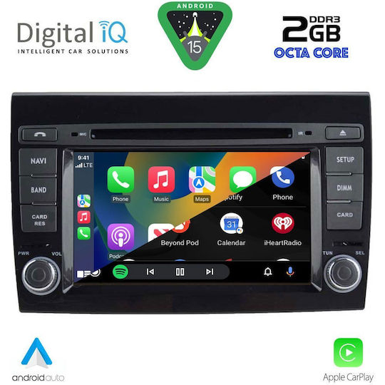 Digital IQ Car Audio System for Fiat Bravo 2007-2019 (Bluetooth/USB/WiFi/GPS/Apple CarPlay/Android Auto) with 7" Touch Screen