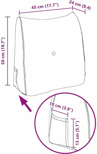 vidaXL Perna De Canapea Din Catifea Gri Închis 45x50cm