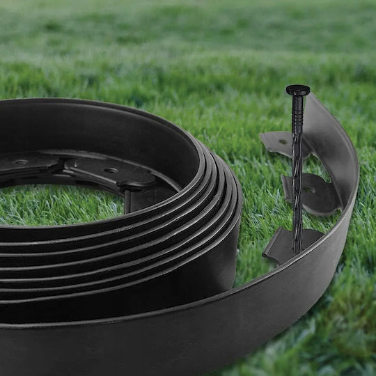 Set Gardă Viu De Grădină 30 Ancore Incluse Polipropilenă Lățime 5 Cm Lungime 10 M Negru