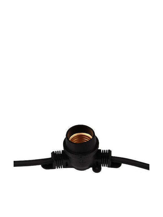 Garland 10 Light Sources 10m 10xe27 Black Ip65