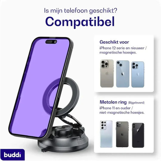 Buddi Magway Suport Auto Pentru Telefon Mobil Cu Magnet Negru