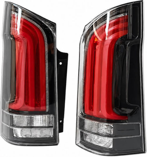 Rear Taillights Set Mercedes-Benz Vito W447 14+ Look W448 Full Led Bar & Led Signal Dynamic Black Crystal