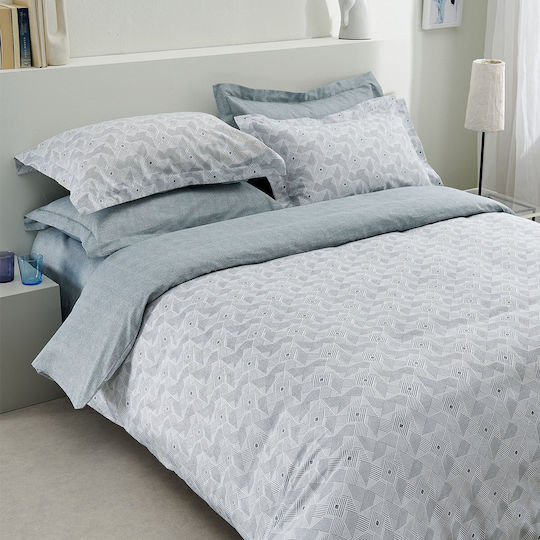 Vesta Home Vesta Home Duvet Cover Set 170x240cm Single with Pillowcase Geneva-2 Mint